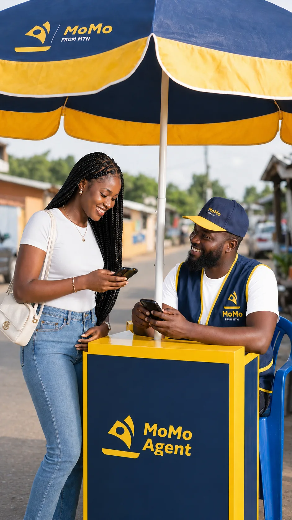 MTN Mobile Money Agent at their stand