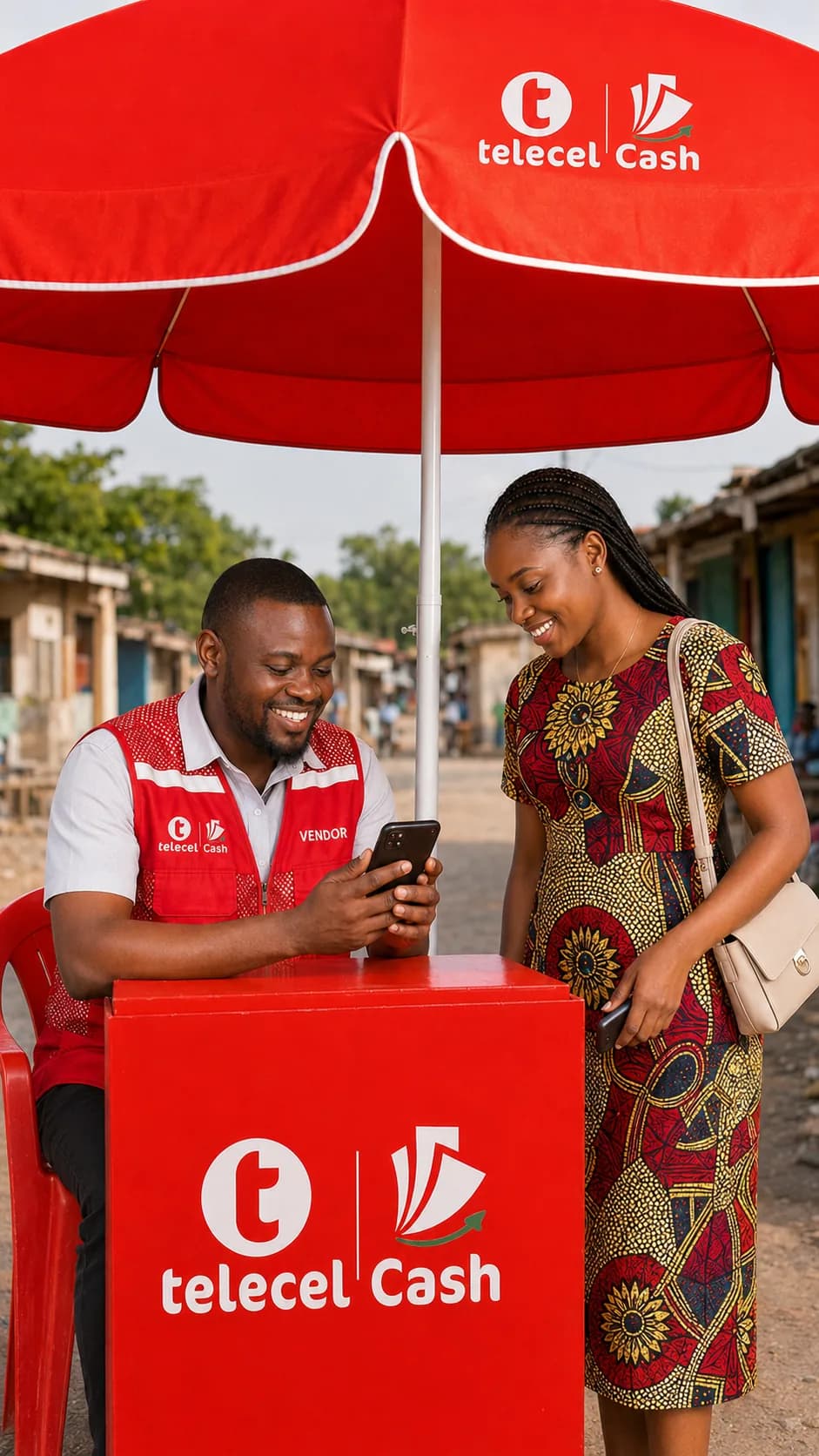 Telecel Mobile Money Agent at their stand